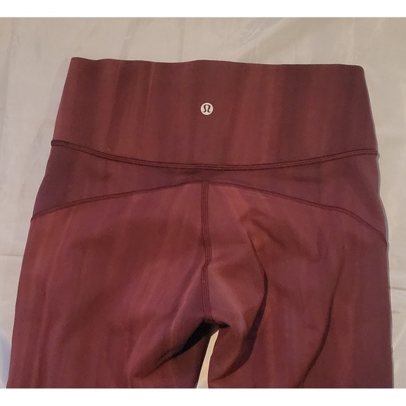 Lululemon Womens 8 Maroon Pants Compression Leggings Joggers Yoga Stretch - Picture 8 of 9